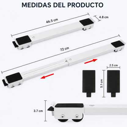 MoveBase™ 2x1 | Mueve electrodomésticos sin esfuerzo