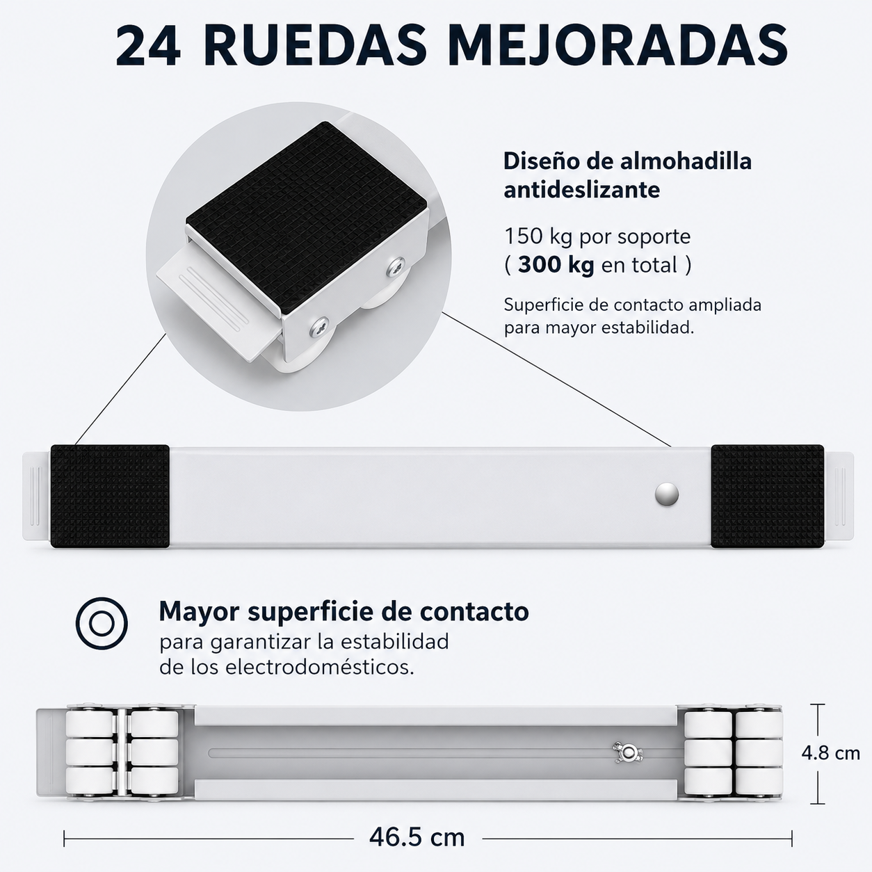 MoveBase™ 2x1 | Mueve electrodomésticos sin esfuerzo