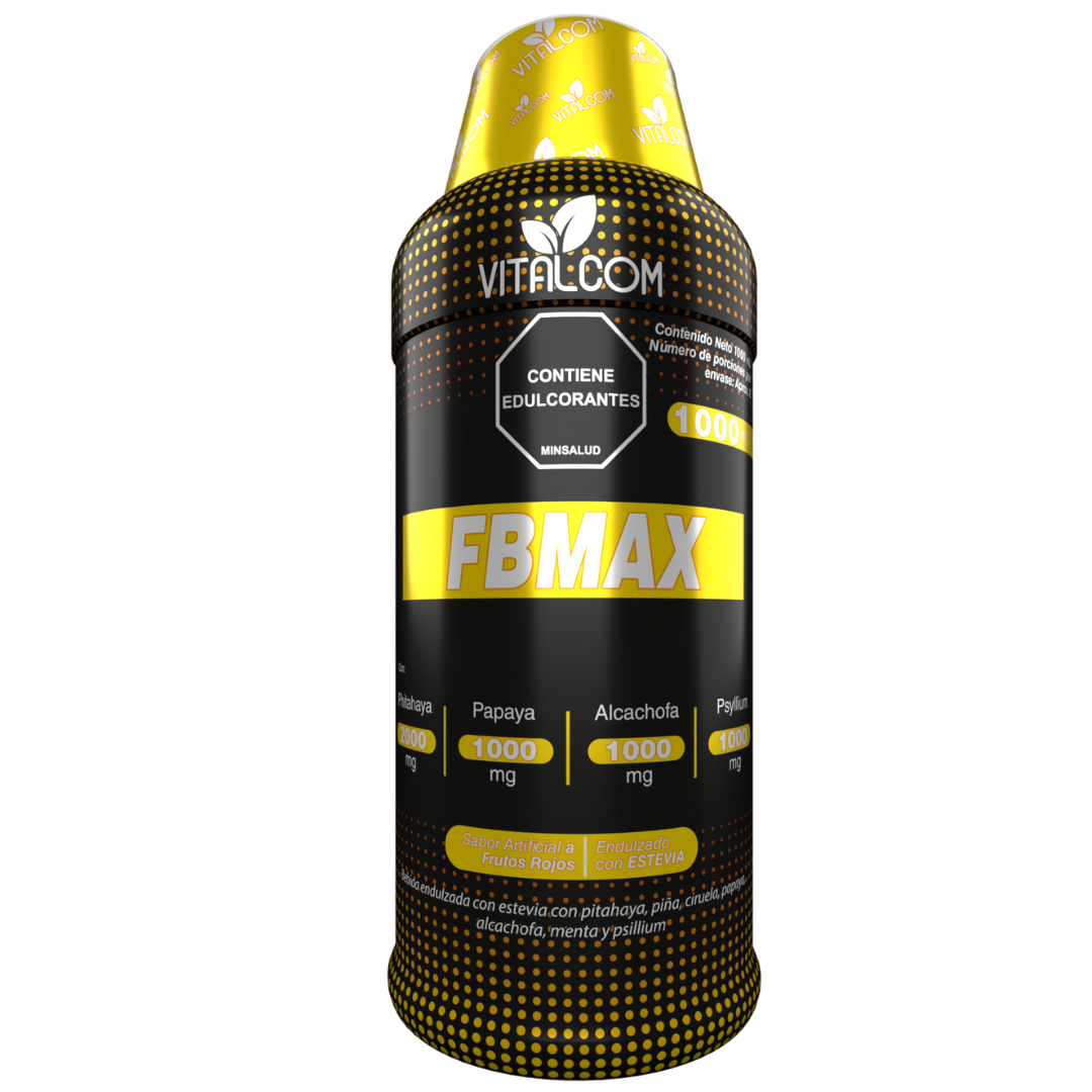 Botella de 100ml de FBMAX para digestión saludable, producto de salud de la marca CompraClick Store.