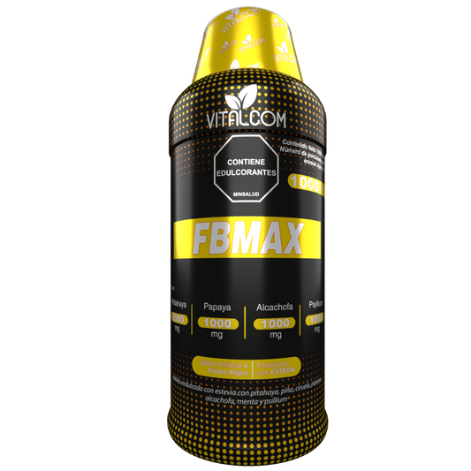 Botella de 100ml de FBMAX para digestión saludable, producto de salud de la marca CompraClick Store.