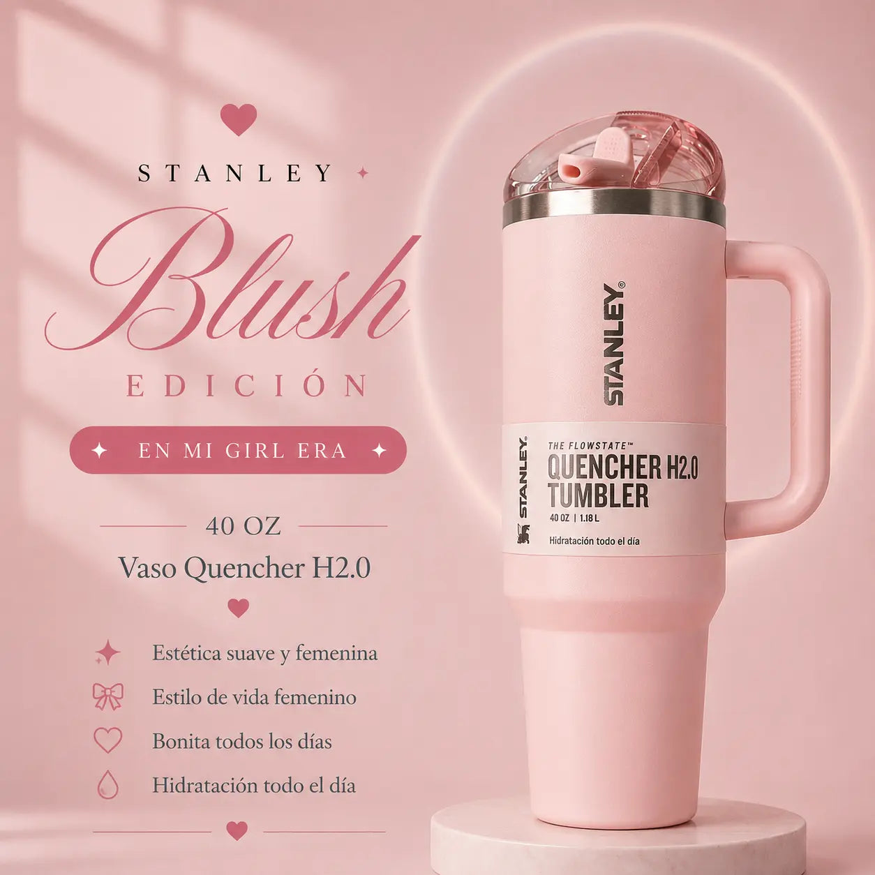 STANLEY BLUSH EDITION 40oz 💖